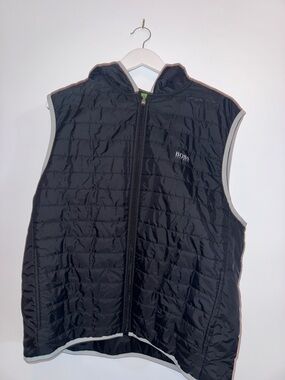 BOSS Black Quilted Hooded Puffer Vest XXL men’s